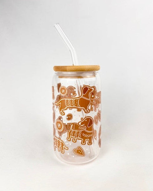 Gingerbread Dachshund 16oz Tumbler