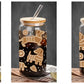 brown ginger dog holiday cup mockup